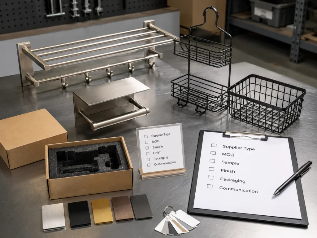 Buyer checklist for comparing bathroom accessories factory and trading company options