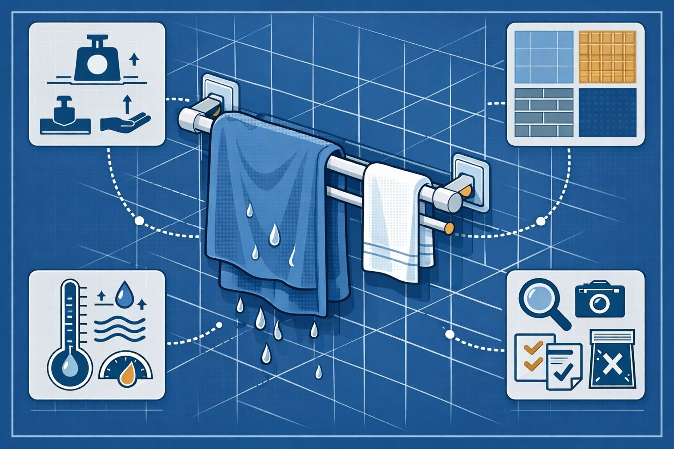 How to Spec a No-Drill Adhesive Towel Rack That Holds Wet Towels Safely (Load Cases + Test Plan + Supplier Verification)