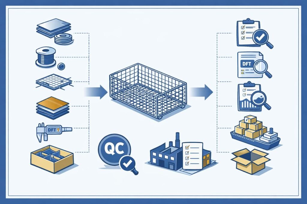 Wire Basket RFQ Template (Comparable + Inspectable): Specs, CTQs, QC, and Packaging Clauses Buyers Can Copy-Paste