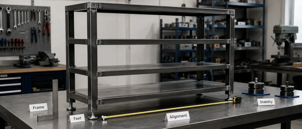 Metal storage rack stability inspection for OEM buyers