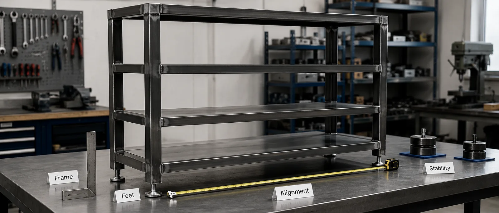 Metal storage rack stability inspection for OEM buyers