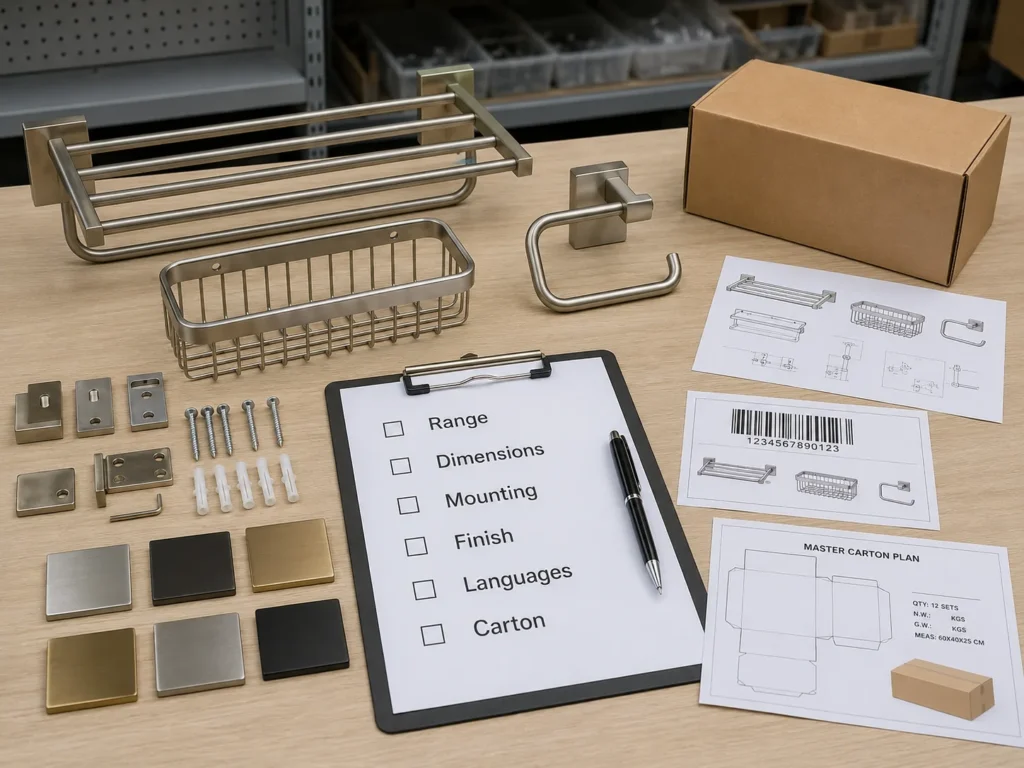 European retailer checklist for bathroom storage hardware sourcing