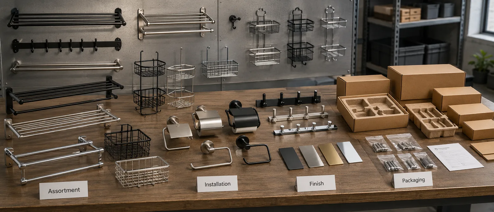 Bathroom storage hardware assortment review for European retail buyers