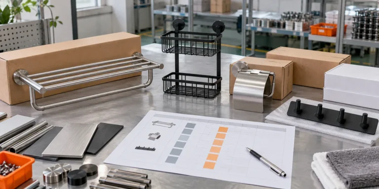 Mixed SKU MOQ bathroom accessories assortment prepared for OEM order planning