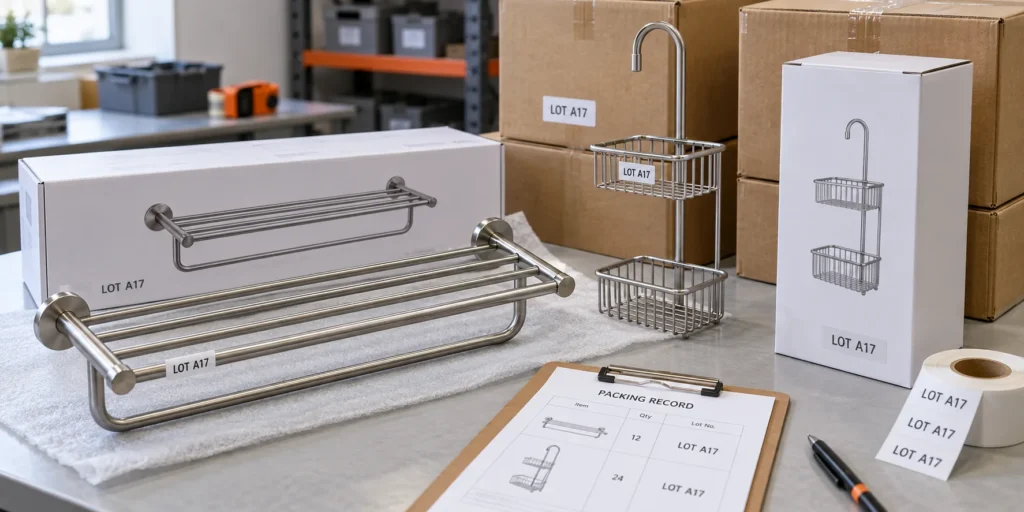 Bathroom Hardware Batch Traceability Labels for OEM Orders