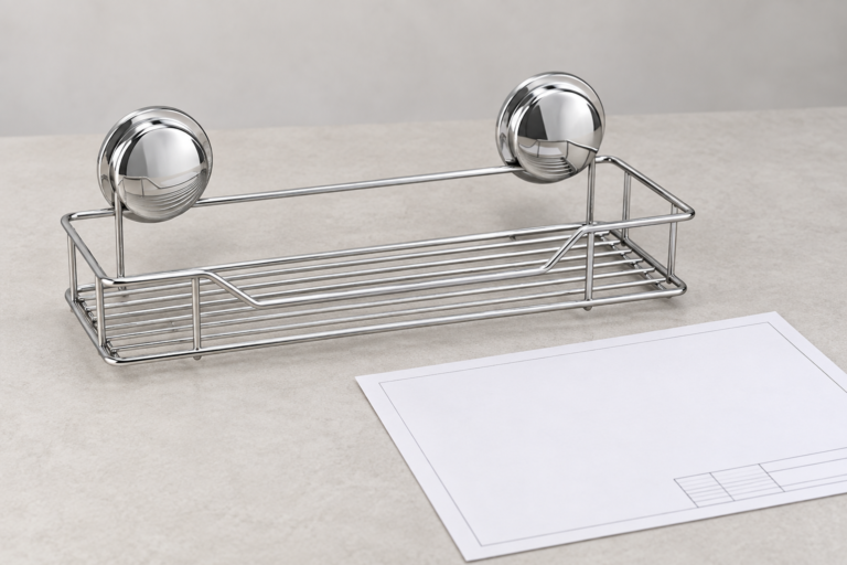 Koitor chrome suction basket reviewed as a baseline for vacuum indicator feature planning.
