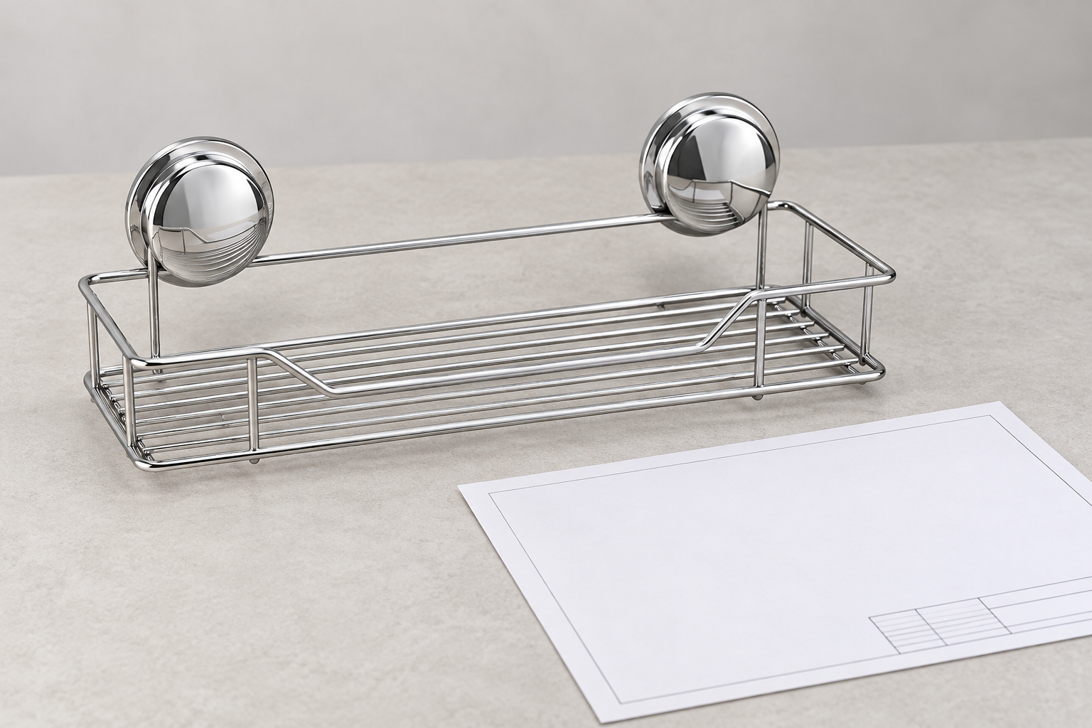 Koitor chrome suction basket reviewed as a baseline for vacuum indicator feature planning.
