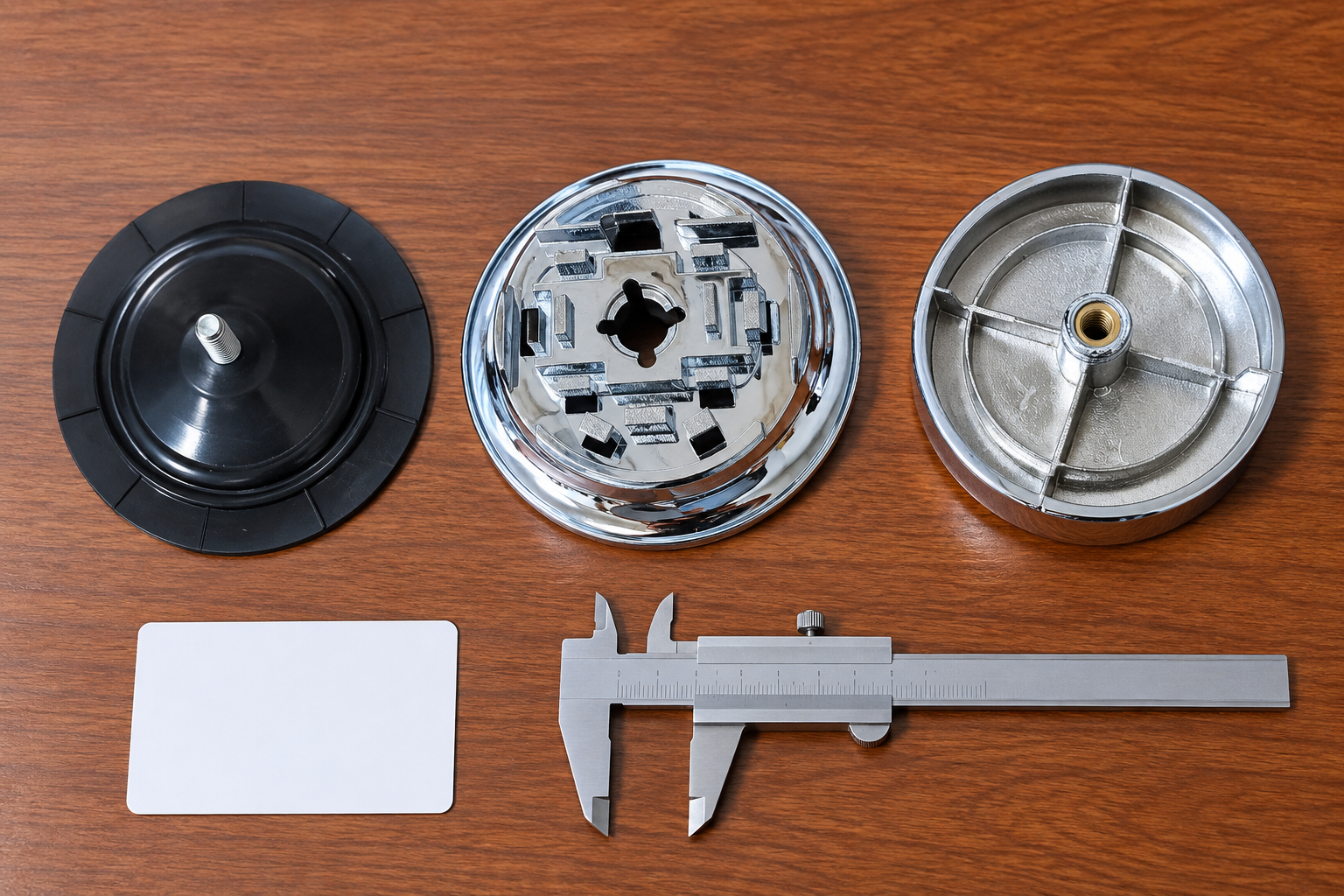 Matched Koitor rubber cup, keyed base and chrome cover checked as service parts.