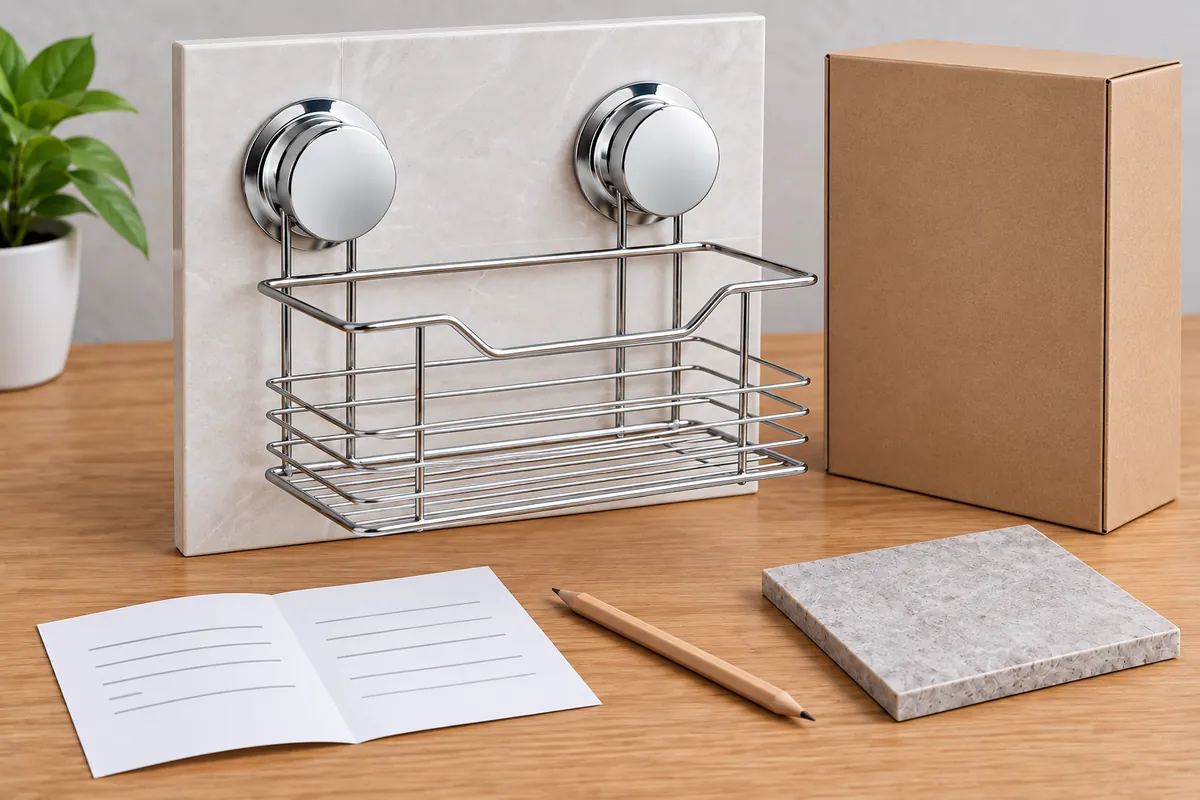 Dual-suction basket reviewed with blank packaging and instruction materials