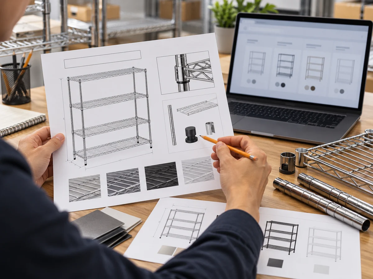 Buyer comparing a commercial shelf model code, finish option and use zone against an official listing record.