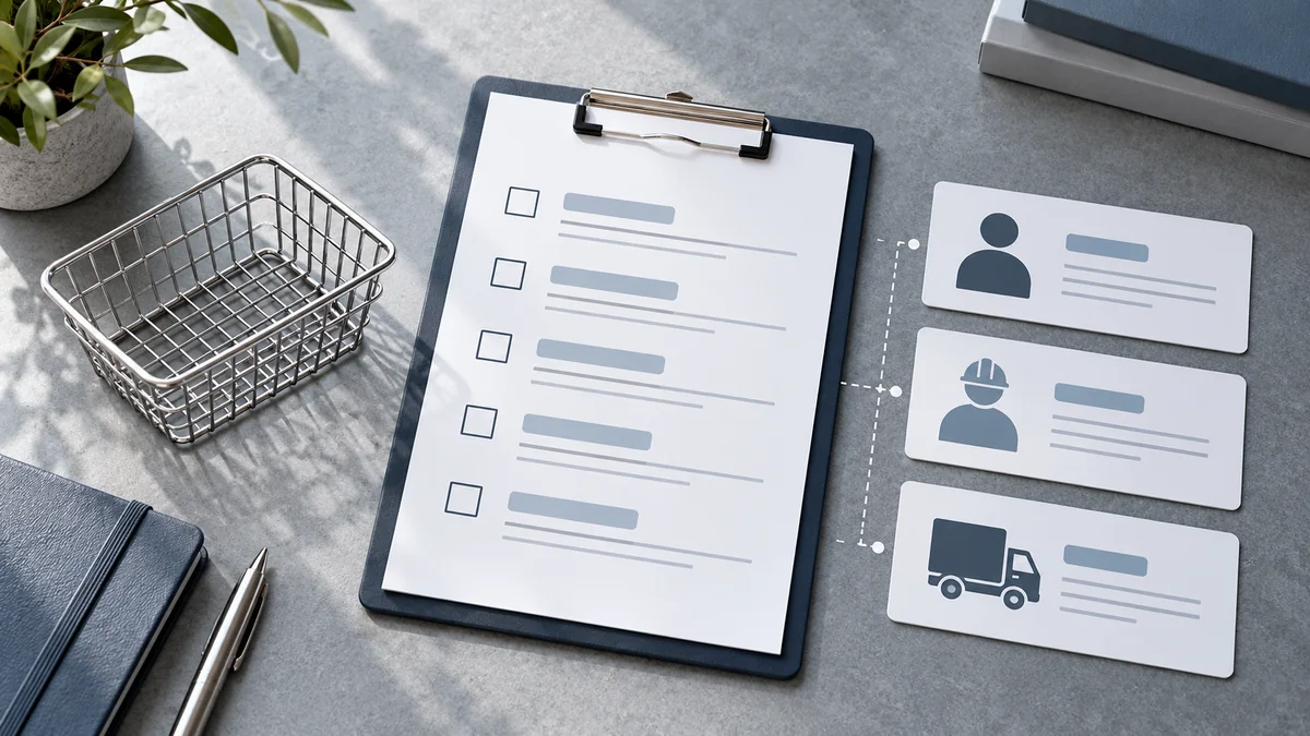 Buyer checklist for ENS filing roles and shipment reference coordination.