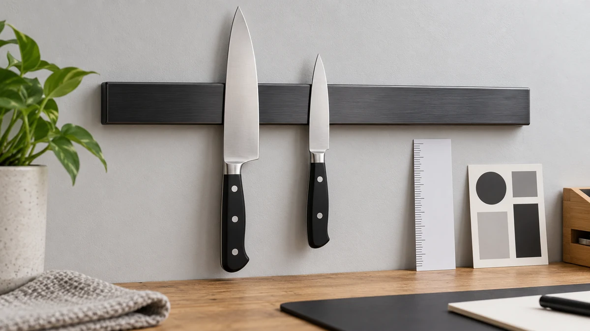 Illustrative review of knife spacing and blade contact on a magnetic strip sample.