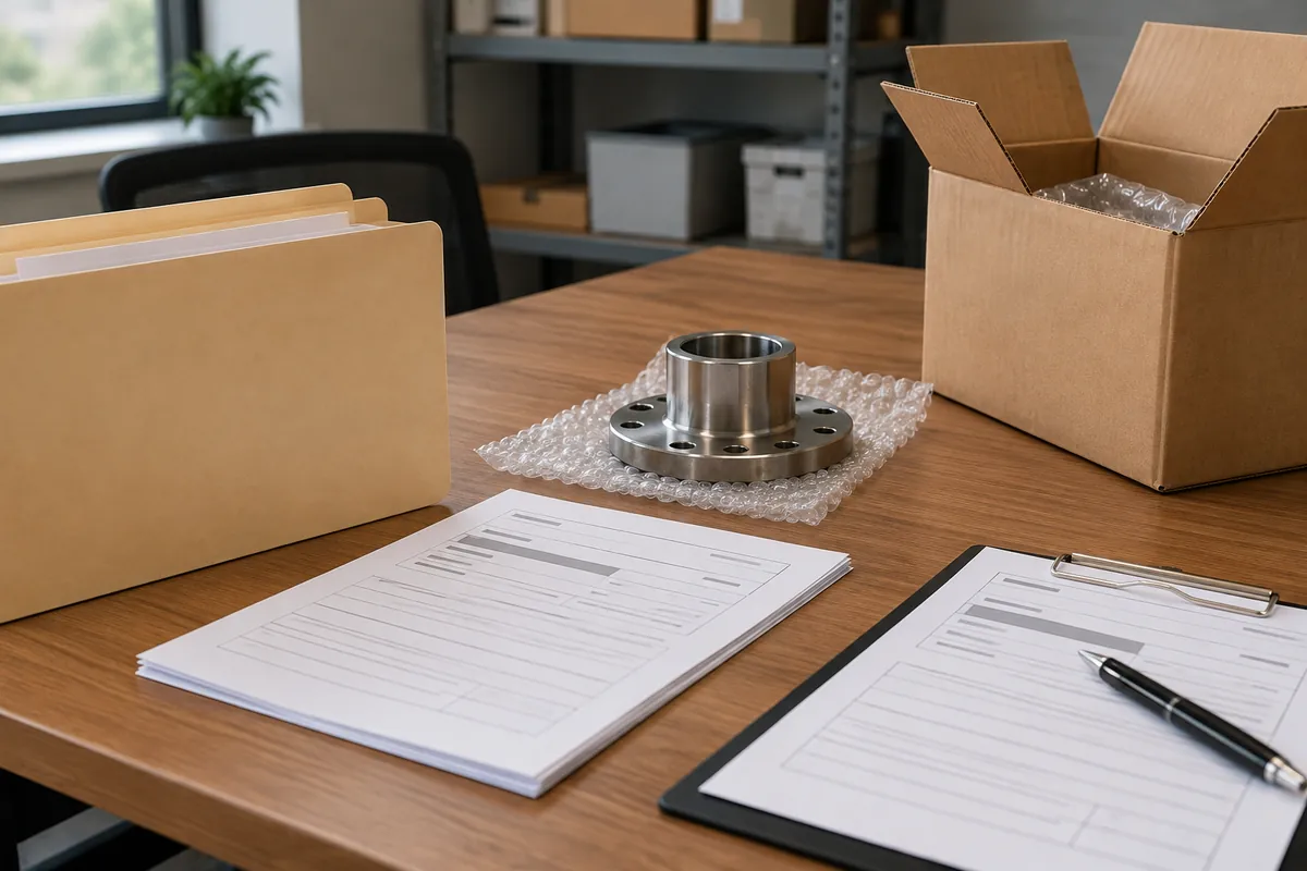 Importer reviewing shipment and export evidence with transaction records