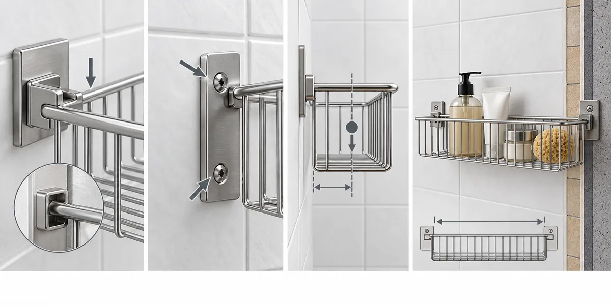 Four checks for basket-to-bracket fit, fastener pattern, projection and installed sample review.
