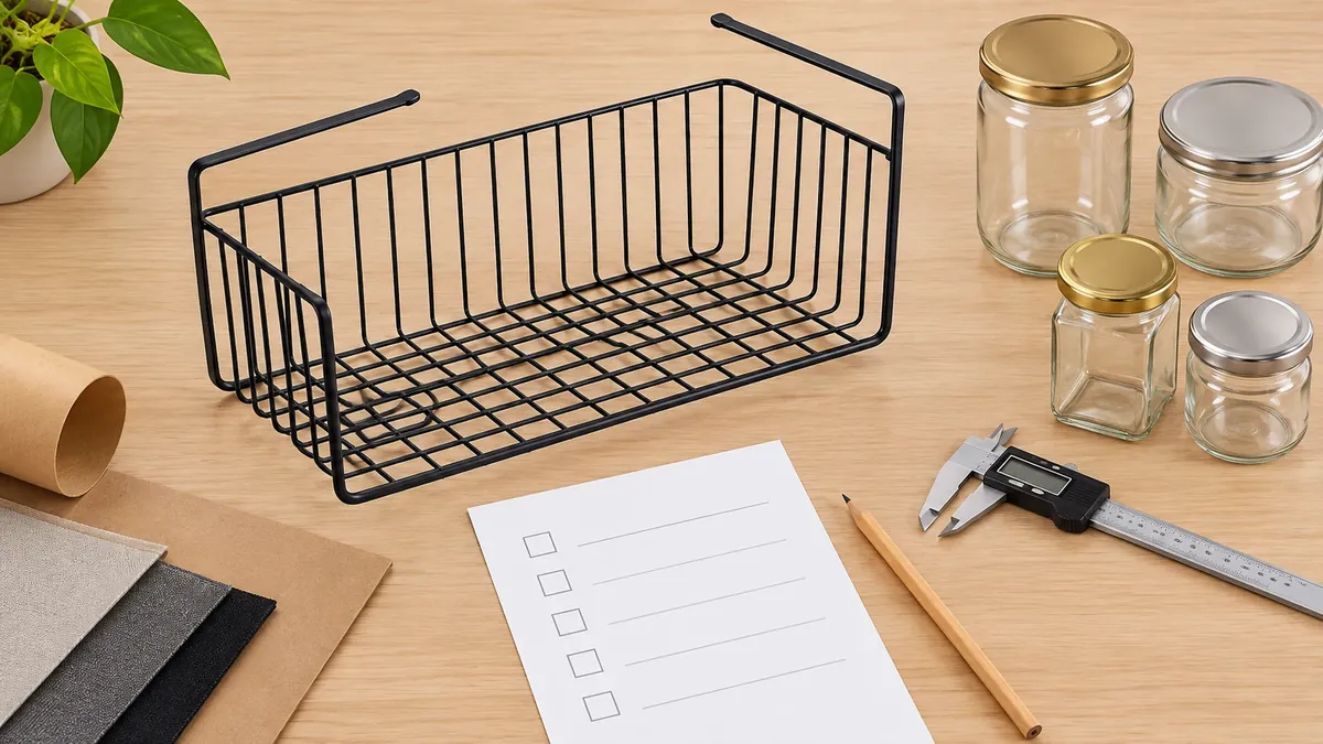 Basket sample and blank buyer checklist for intended-use and material review