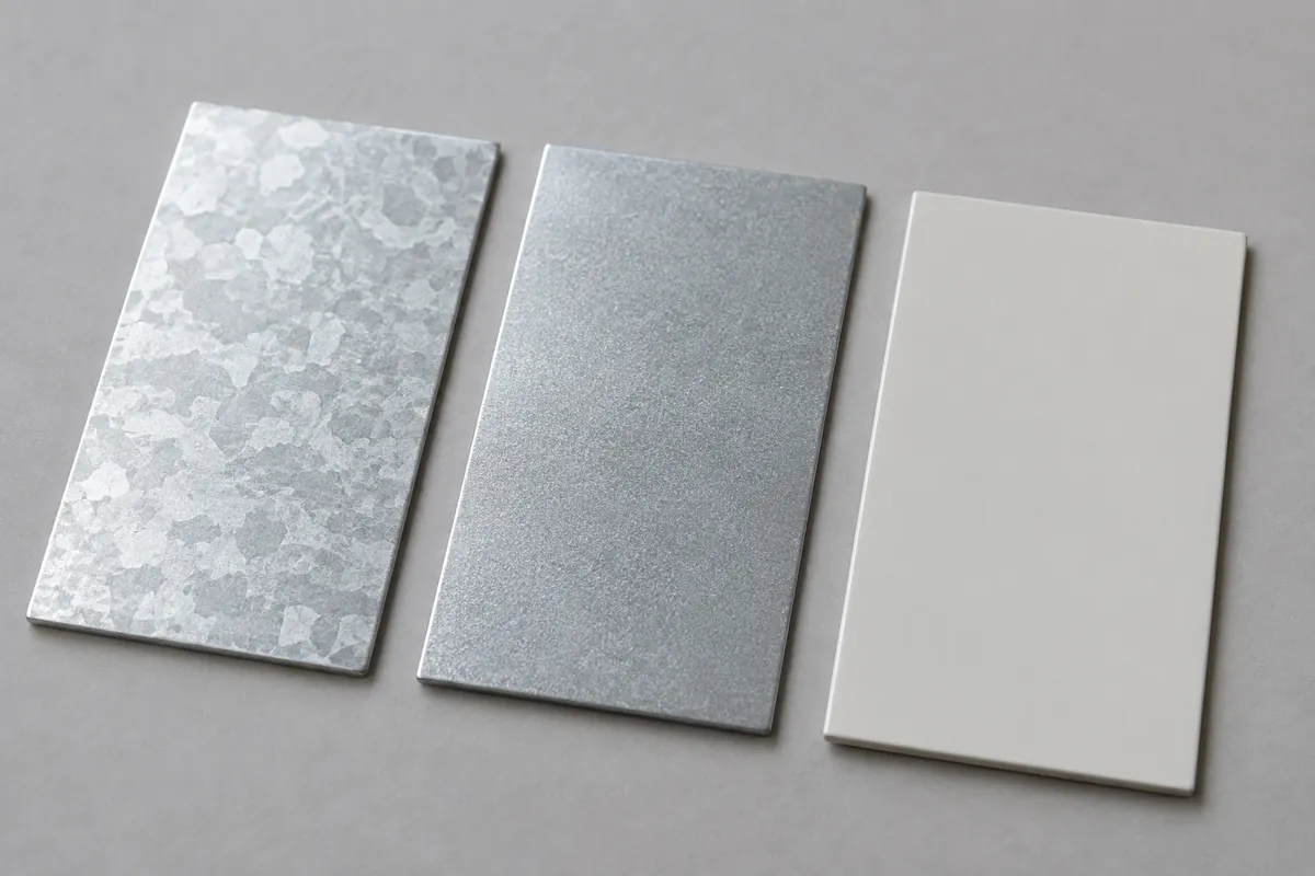 Material sample review for galvanized and galvannealed coating compatibility