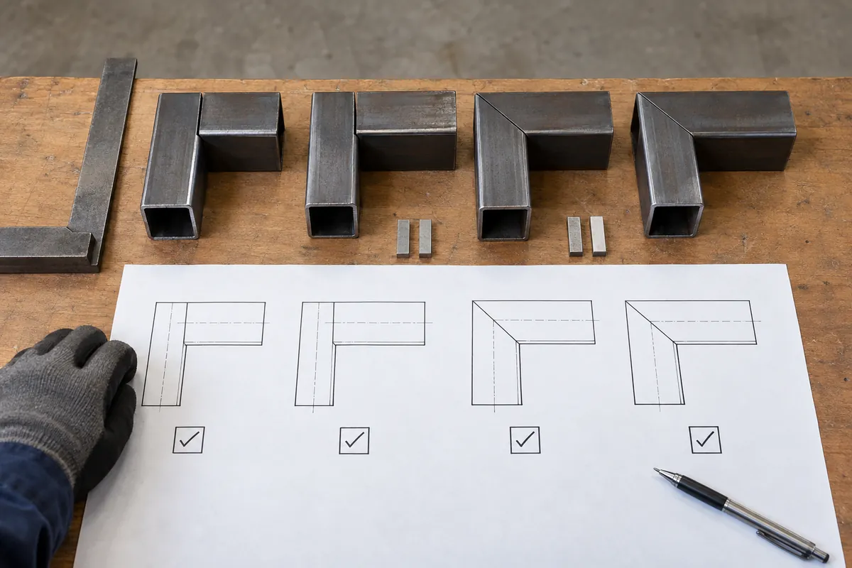 Buyer fit-up review layout for tube cuts and mating frame members