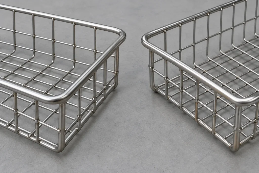 Resistance Welding Different Wire Diameters in Storage Baskets