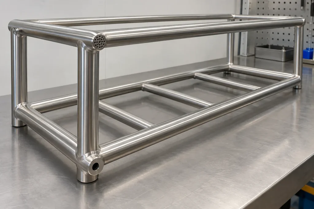 Powder Coating Vent Drain Holes for Tubular Storage Frames