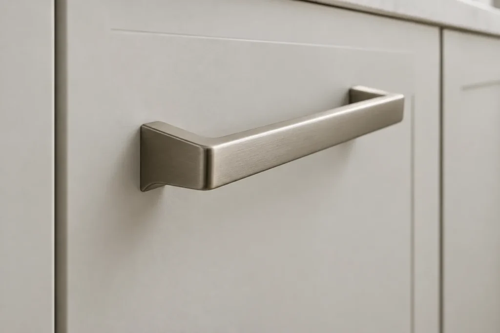 Conceptual cabinet handle projection finger clearance specification example for a B2B sourcing discussion.