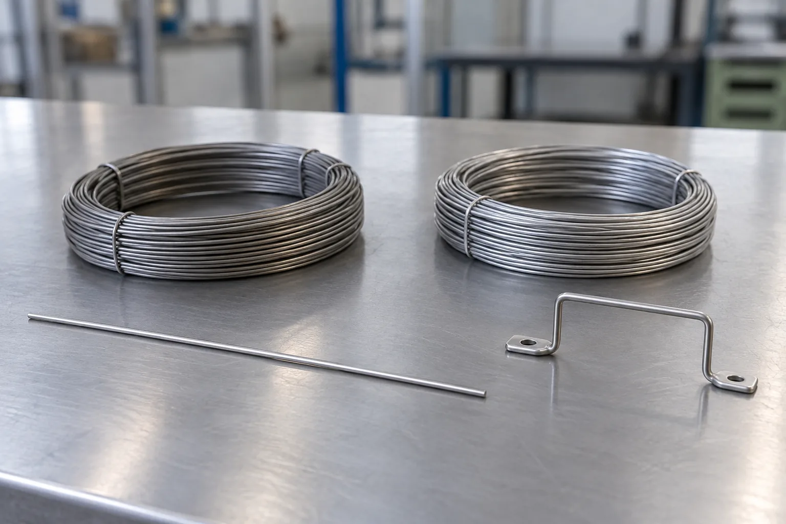 Conceptual annealed vs hard drawn steel wire forming example for a B2B sourcing discussion.