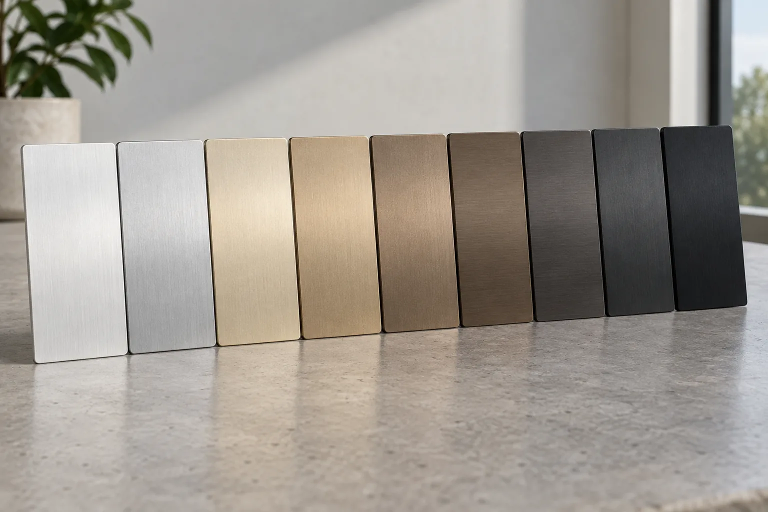 Conceptual anodized aluminum color variation alloy temper example for a B2B sourcing discussion.