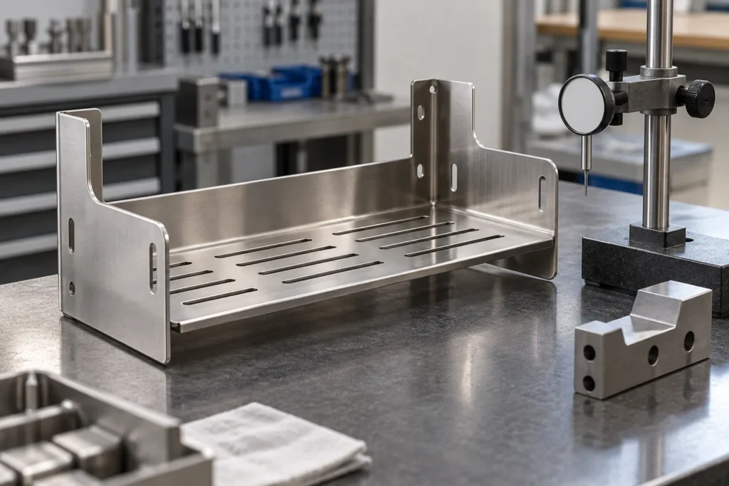 Gage R&R Metal Parts Inspection for OEM Buyers buyer specification sample on an inspection table.