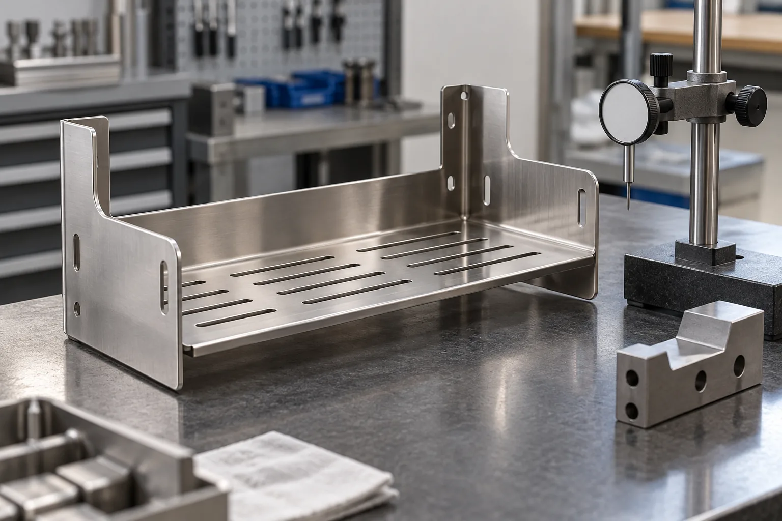 Gage R&R Metal Parts Inspection for OEM Buyers buyer specification sample on an inspection table.