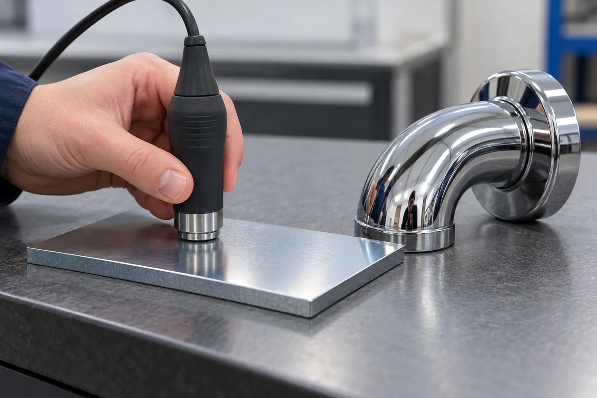 Close-up illustrating a sample review point for nickel chrome plating layer thickness specification for oem buyers.