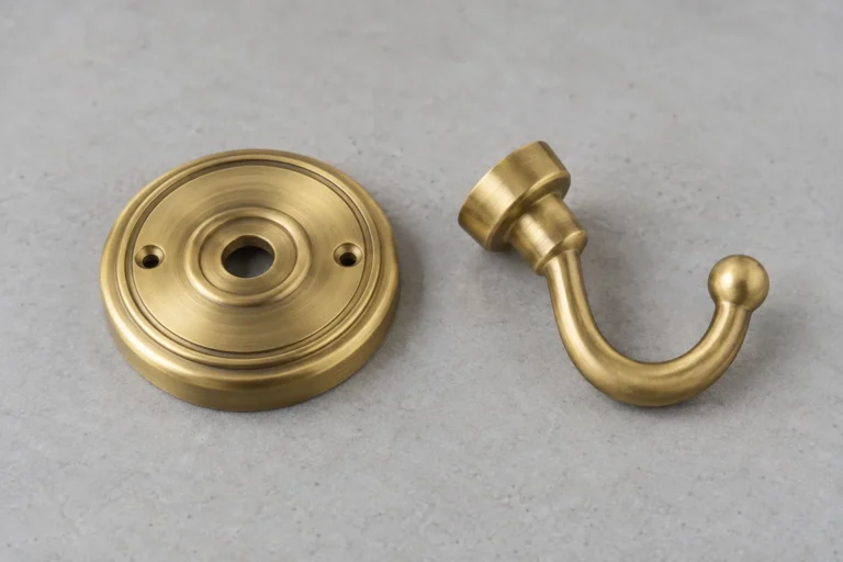 Brass Dezincification Bathroom Hardware for OEM Buyers: product and material identification on an OEM sample table.