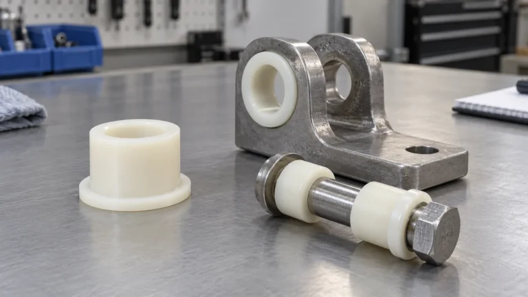 Nylon Moisture Absorption Dimensional Stability for OEM Buyers: product and material identification on an OEM sample table.
