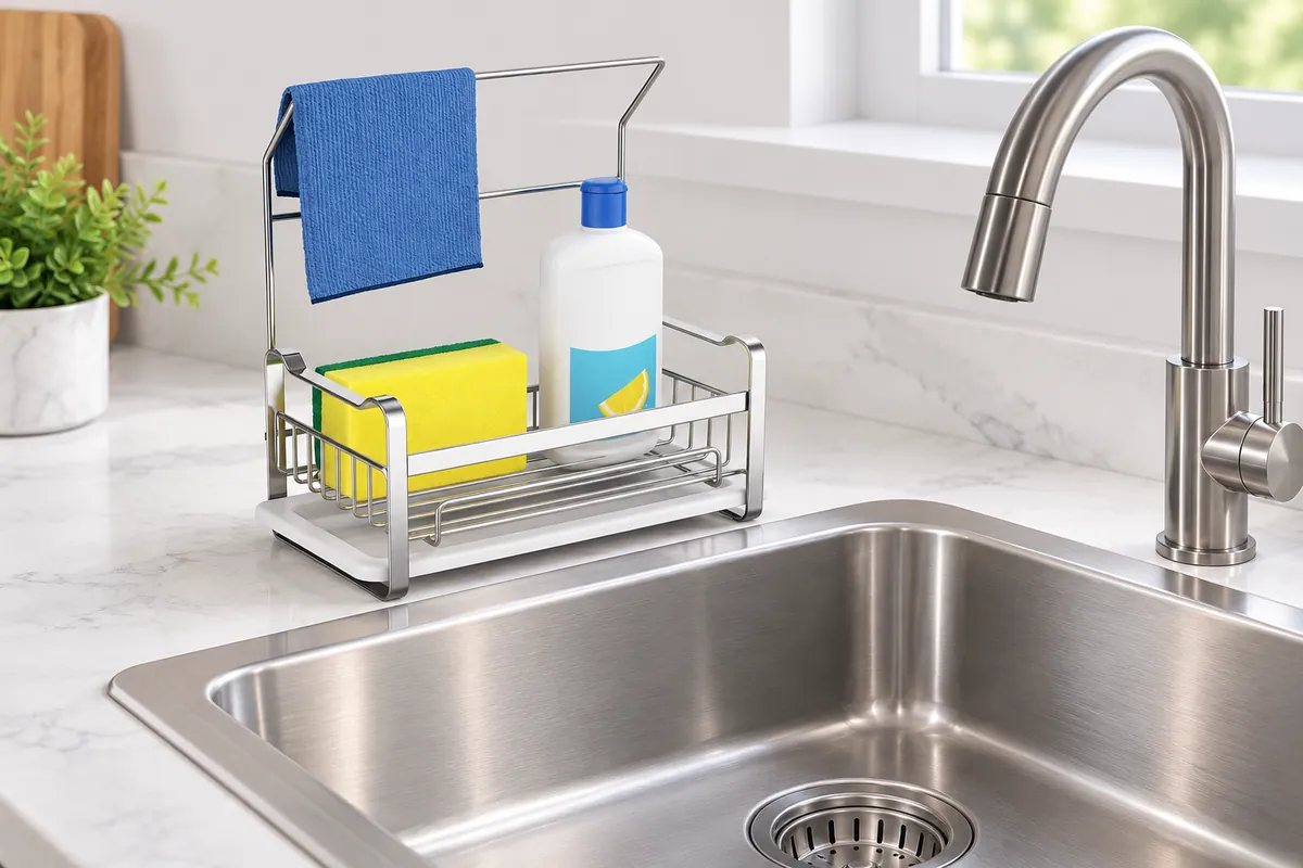 Buyer checks sink-rim envelope, faucet clearance and drain access