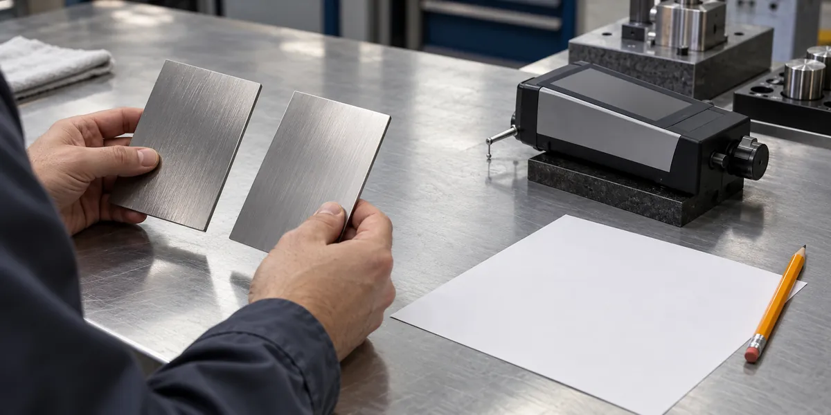 Buyer reviews surface measurement method and finish zones