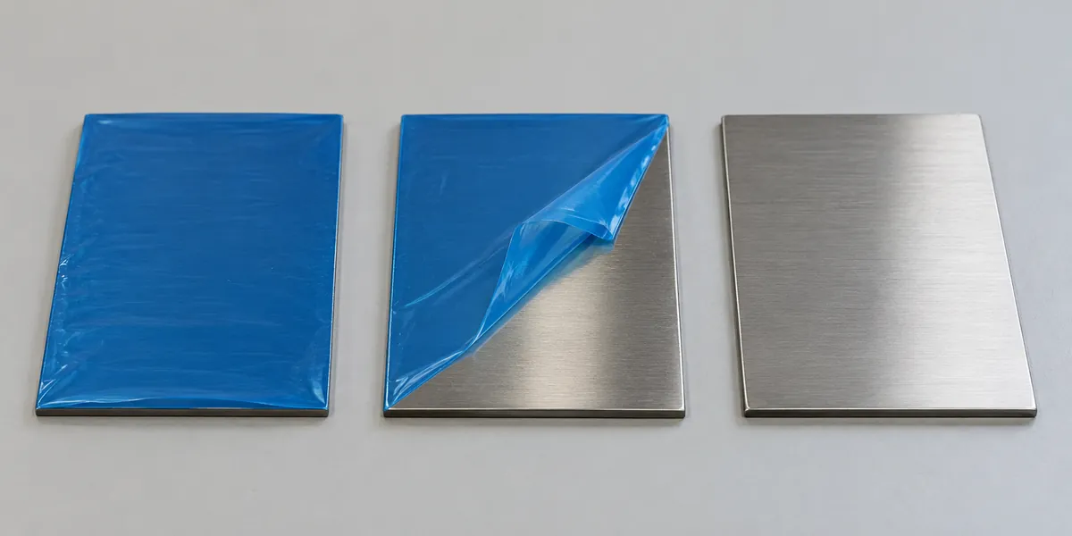 Buyer checks laser process film and removal sample
