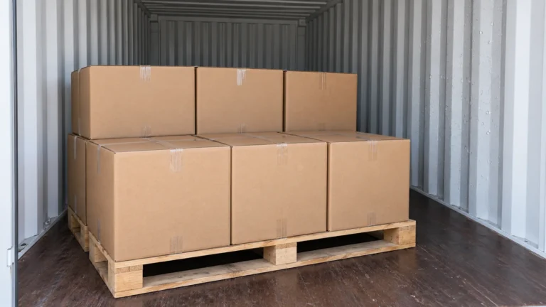 Packed metal hardware near a container wall with condensation
