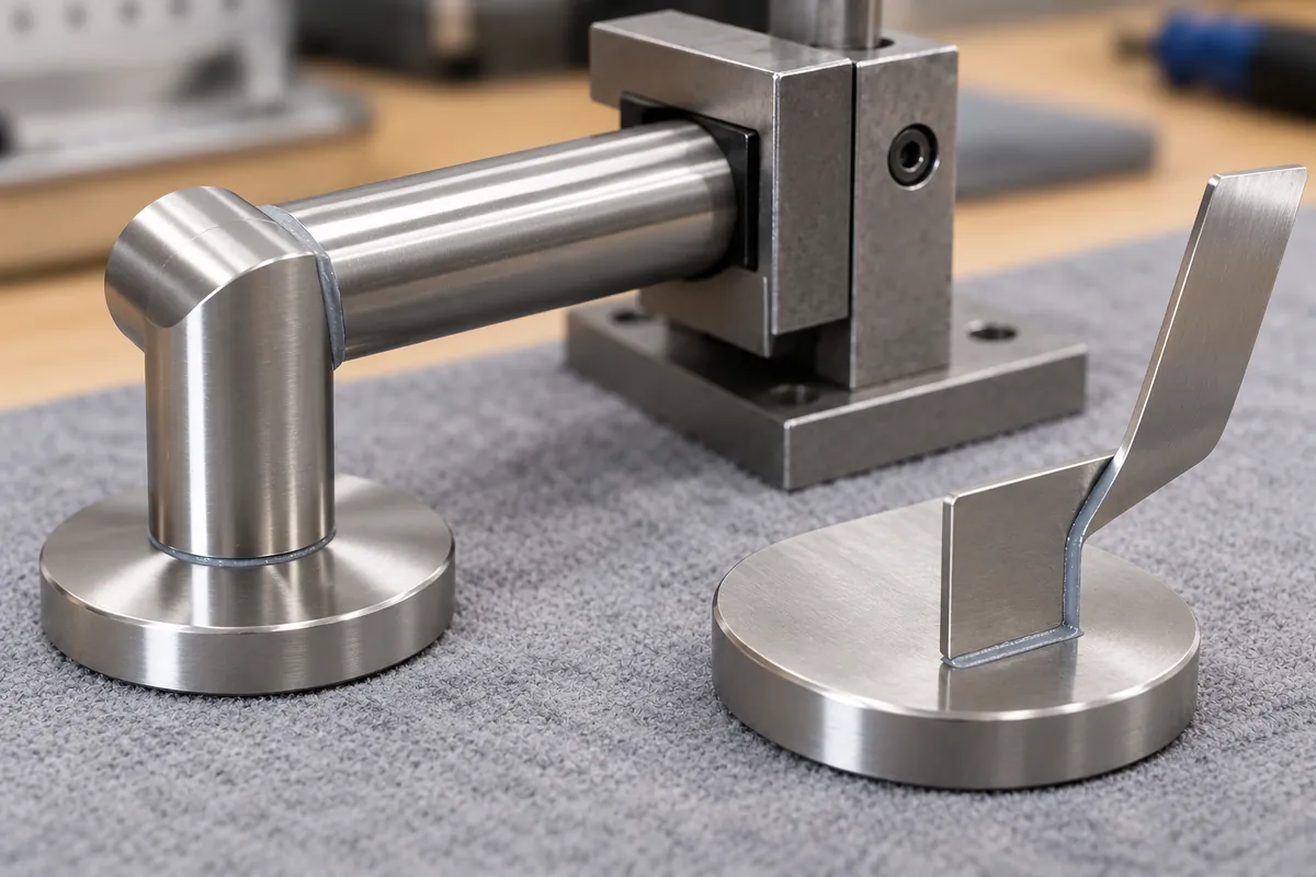 Physical fixture showing peel and in-plane shear joint loading