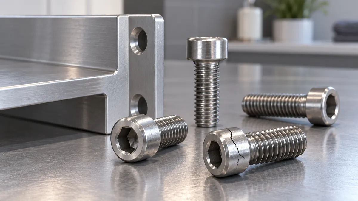 Close fracture surface on a plated steel fastener