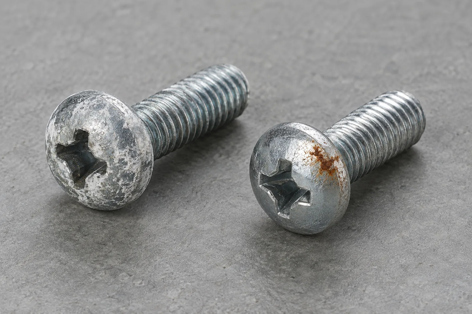 Relevant hardware sourcing scene for White Rust vs Red Rust in Zinc-Finished Hardware Reports