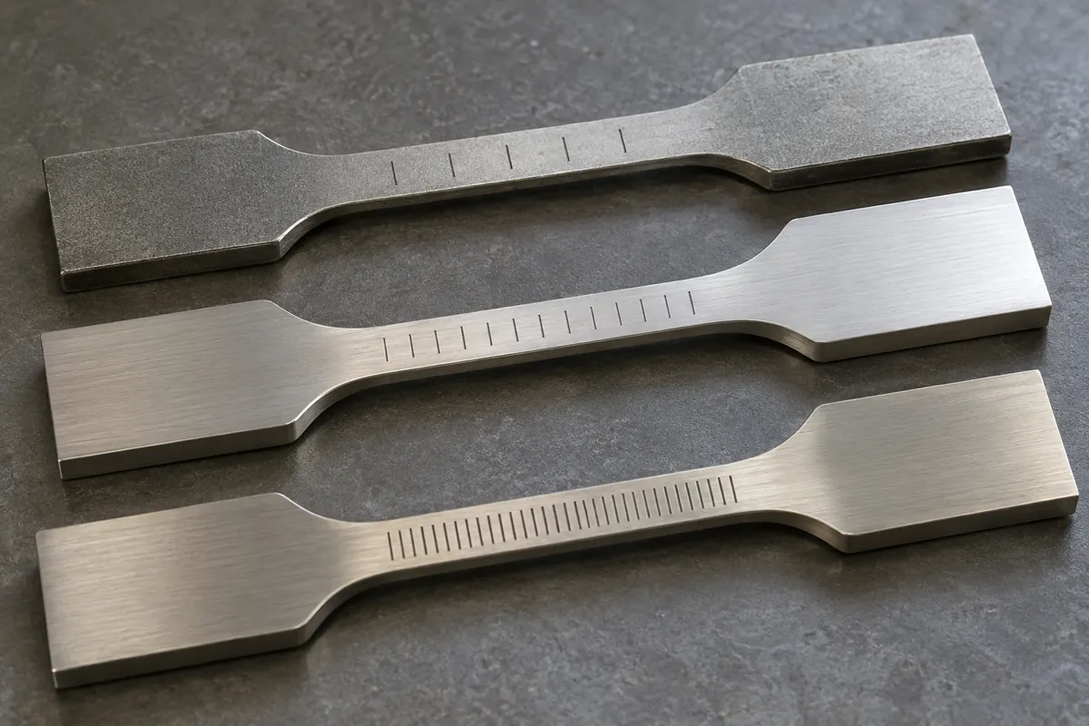 Manufacturing detail for Elongation and Gauge Length: Comparing Supplier Material Reports