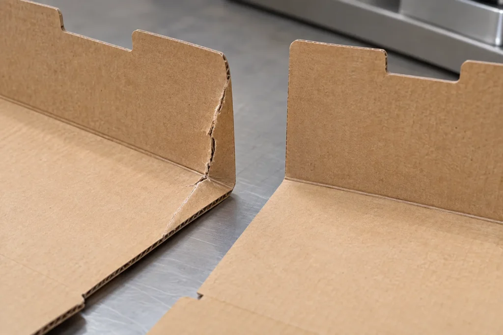 Corrugated Scores Crease Cracking Folding Cartons