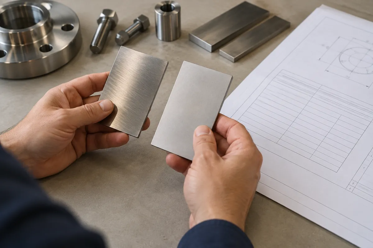 Buyer compares physical samples for EN10204 Type 2.2 vs 3.1: Material Documents for Hardware Buyers.