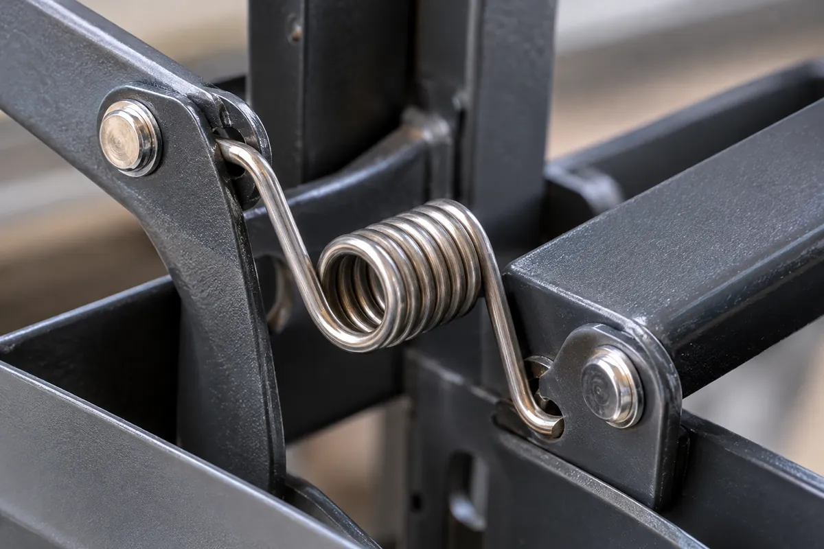 Close view of the component interface relevant to Torsion Spring Hand and Leg Angle in Storage Hardware.