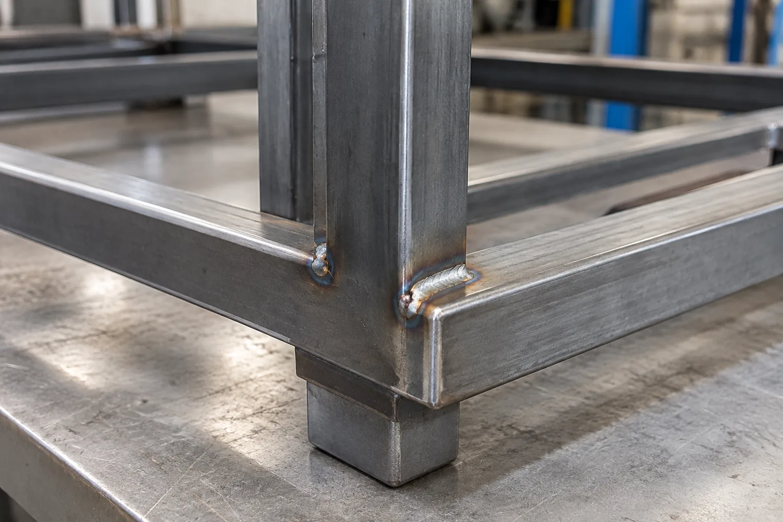 Tack-Weld Quality Before Final Welding Storage Frames: relevant hardware sample and component interface on a sourcing review bench.
