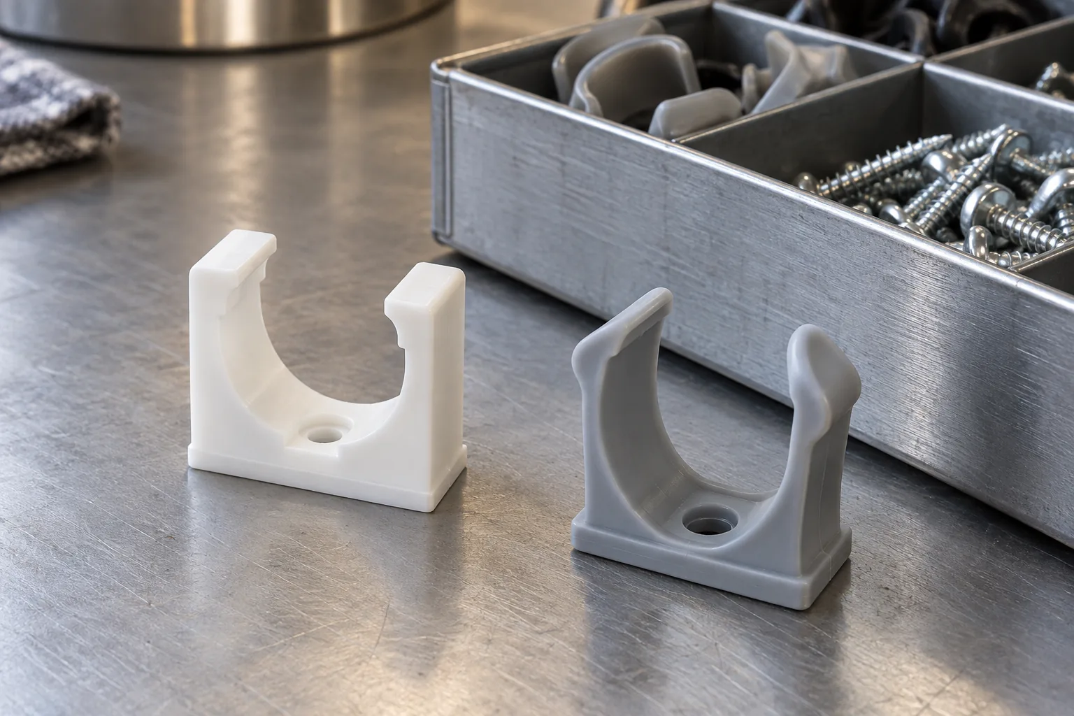 PP Homopolymer vs Impact Copolymer for Storage Components: relevant hardware sample and component interface on a sourcing review bench.