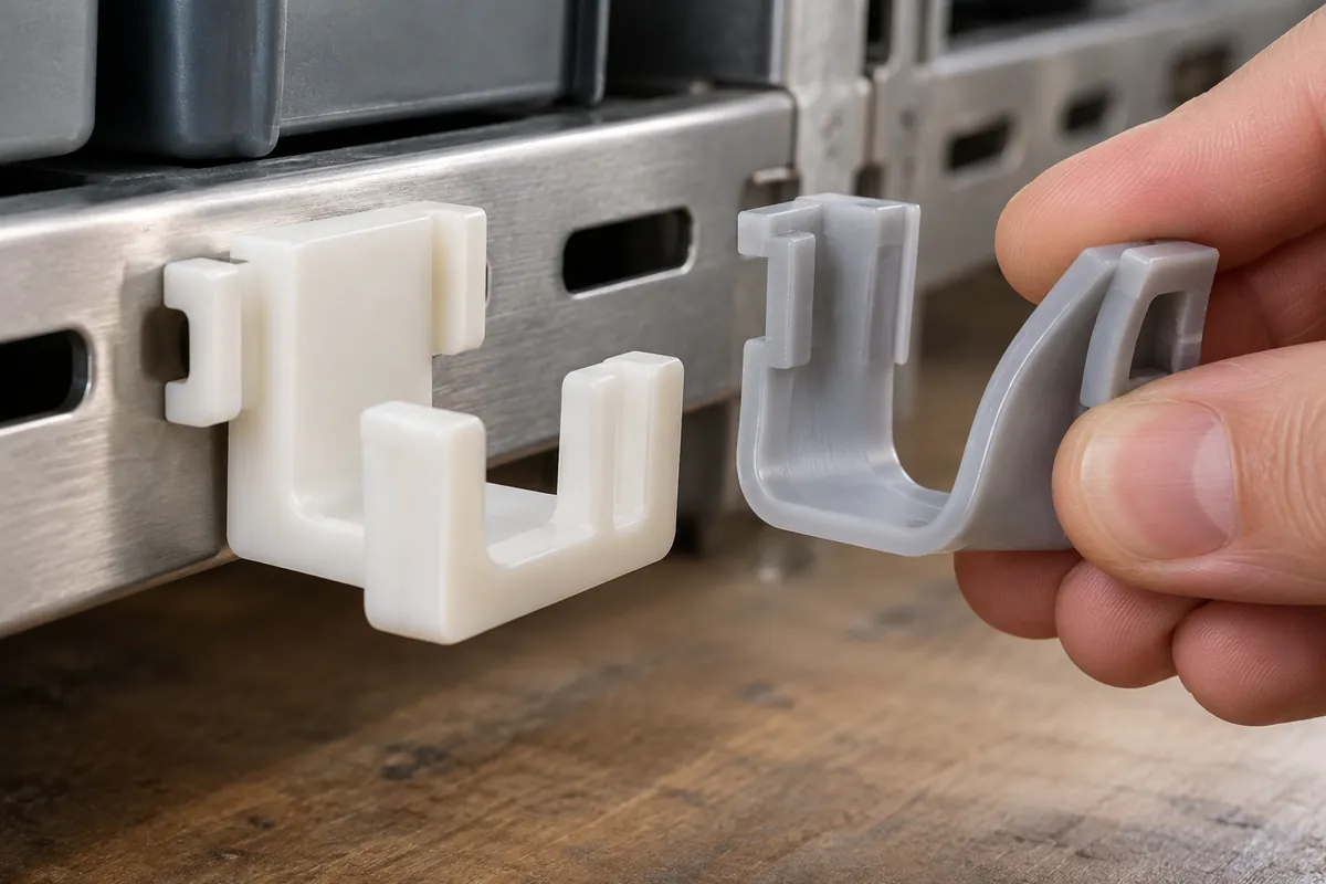 Close view of the component interface relevant to PP Homopolymer vs Impact Copolymer for Storage Components.