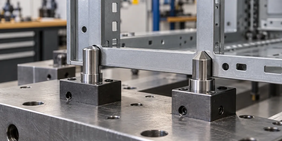 Round and Diamond Locating Pins for Rack Welding Fixtures: manufacturing process detail