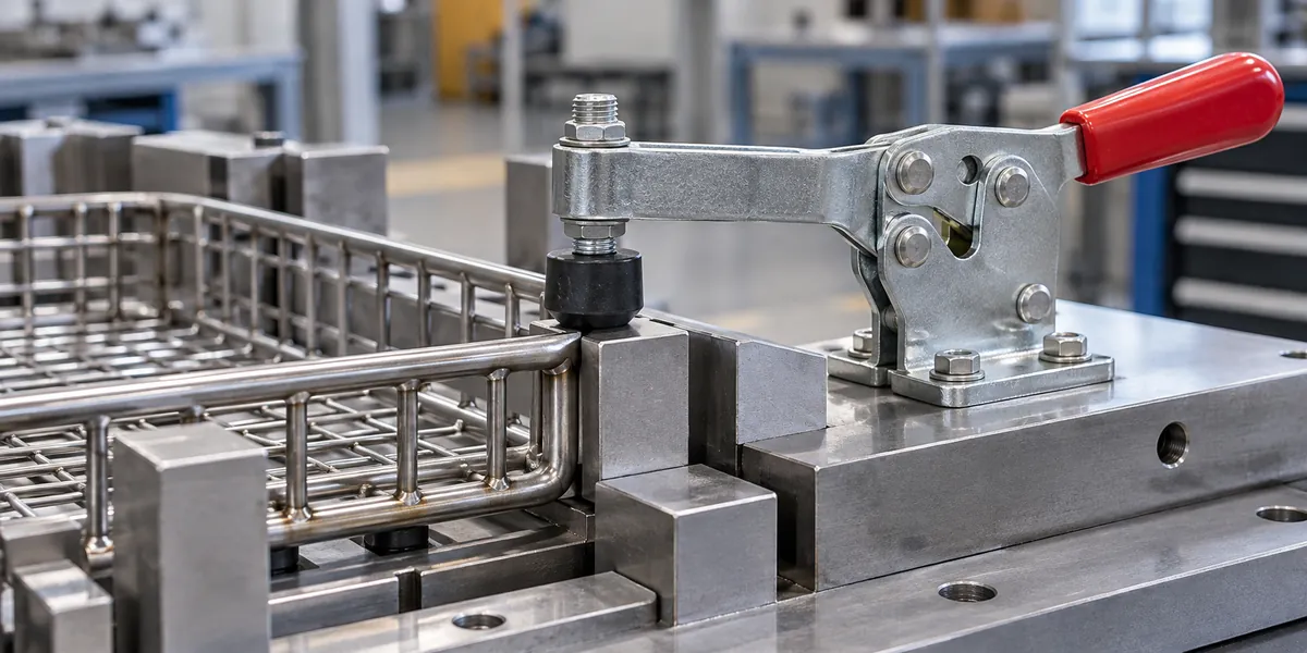Toggle Clamp Holding Capacity vs Clamping Force in Basket Fixtures: manufacturing process detail