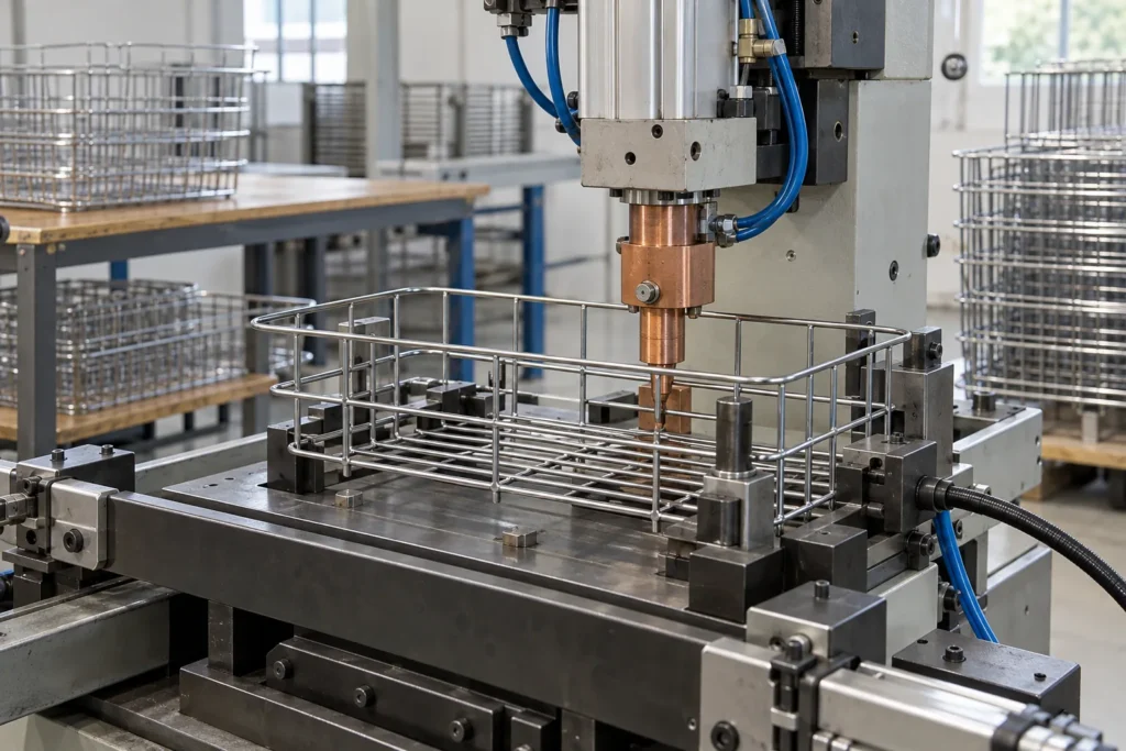 Electrode Force vs Air Pressure in Wire-Basket Welding: metal hardware sourcing scene
