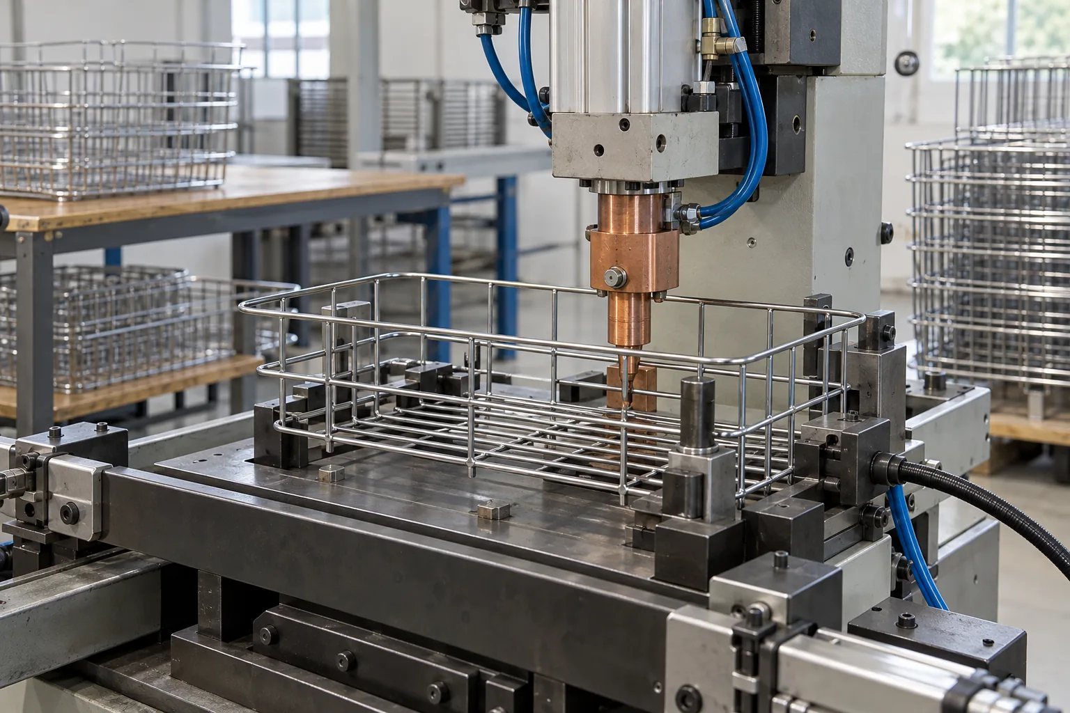 Electrode Force vs Air Pressure in Wire-Basket Welding: metal hardware sourcing scene