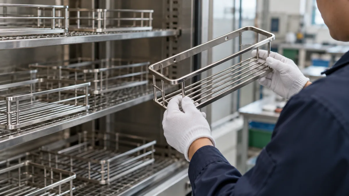Dry-Off Oven Moisture Control Before Coating Hollow Frames: manufacturing process detail